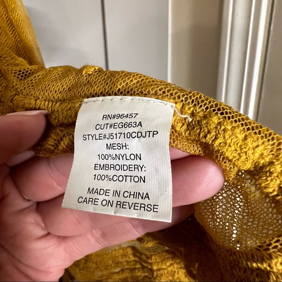 Lightly Worn Ashley Lace Kimono in mustard by LUQ in XL🌞 - Picture 8 of 14